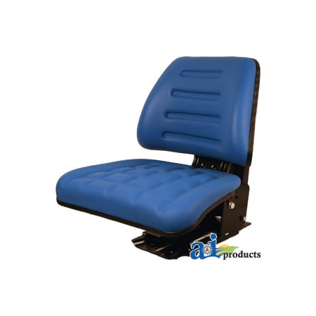 A & I Products Seat w/ Trapezoid Backrest, BLUE, 300 lb / 136 kg Weight Limit 21.75" x18.5" x10" A-T222BU